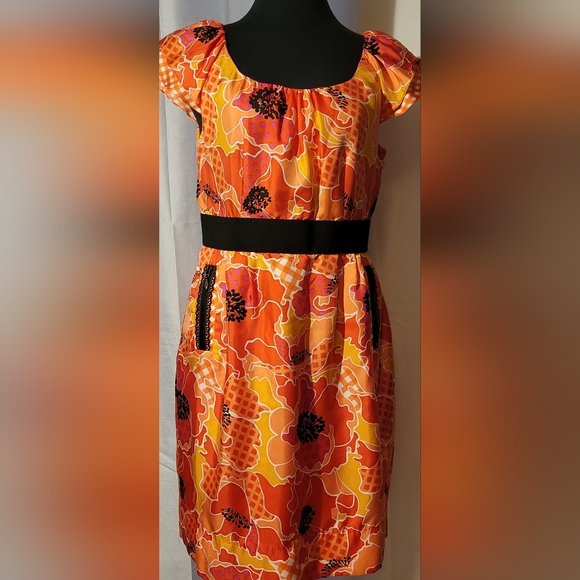 * PHOEBE COUTURE floral silk dress Final Discount - Picture 1 of 5